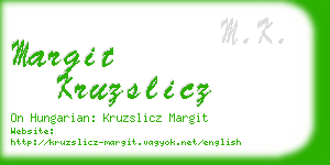 margit kruzslicz business card